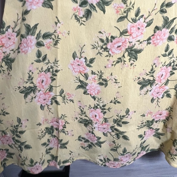 Nasty Gal Lemon Yellow Ditsy Floral Strappy Mini Dress Flirty Dainty‎ - Picture 6 of 9